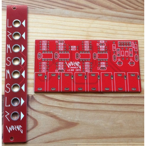 worng mid/side encode/decoder, pcb+panel, euro 4hp (BNDWOMSENEURO04) by synthcube.com